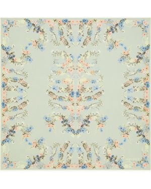 McQueen Schal Wallpaper Floral Ribcage - Blau