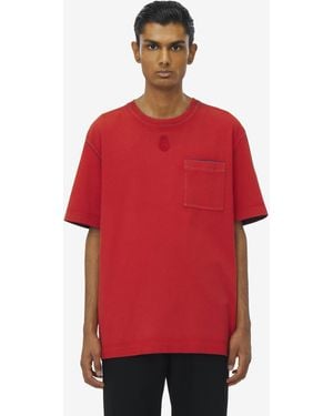 McQueen T-Shirt Skull - Rosso