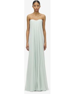 McQueen Bustier-Abendkleid - Weiß
