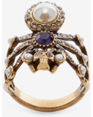 McQueen Bague Araignée - Blanc