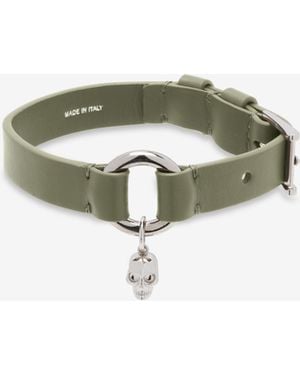 McQueen Bracelet Skull Ring - Vert