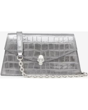 McQueen Borsa Skull Mini - Grigio