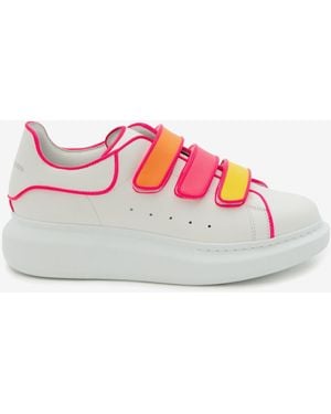 McQueen Pink Oversized Triple Strap Sneaker