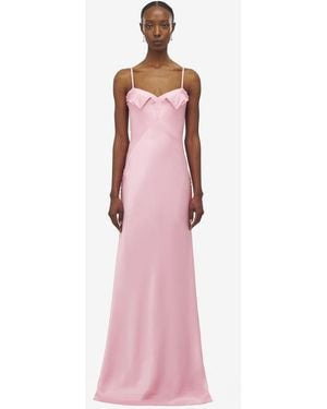 McQueen Silk Satin Gown - Pink