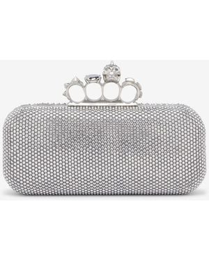 McQueen Long Knuckle Clutch - White