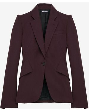 McQueen Single-Breasted Jacket - Purple