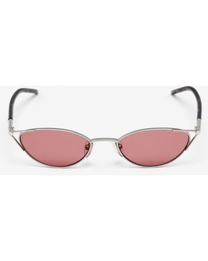 McQueen T-Bar Sleek Cat-Eye Sunglasses - Pink