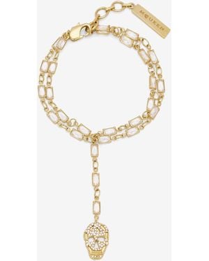 McQueen Pavé Skull Bracelet - Metallic