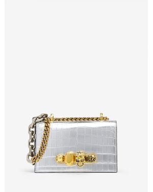 McQueen Mini Jewelled Satchel - Weiß