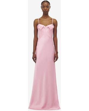 McQueen Silk Satin Gown - Pink