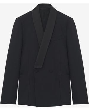 McQueen Double-Breasted Evening Jacket - Blue