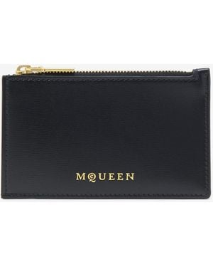 McQueen Portacarte Con Zip - Bianco
