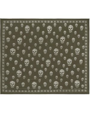 McQueen Classic Skull Scarf - Green