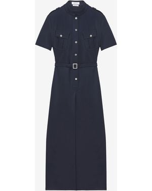 McQueen Uniform Midi Dress - Blue
