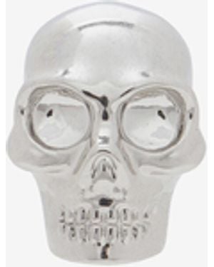 McQueen Skull Stud Earring - White