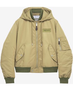 McQueen Hooded Nylon Jacket - Natural