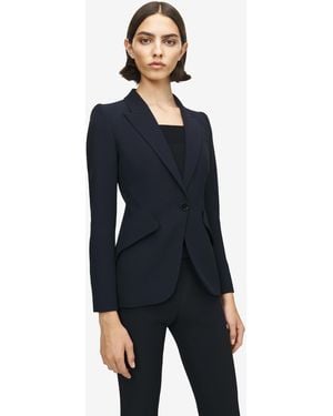 McQueen Crepe Blazer - Black