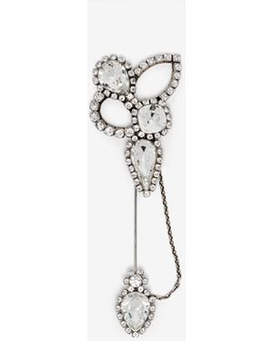 McQueen Chandelier Lapel Pin Brooch - White