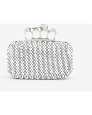 McQueen Knuckle Clutch - White
