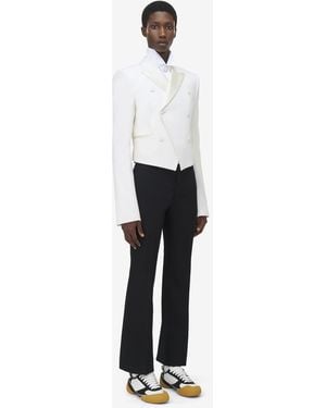 McQueen Double-Breasted Shrunken Jacket - White