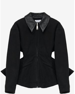 McQueen Bird Tail Back Jacket - Black