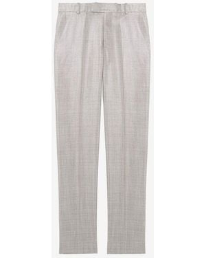 McQueen Metallic Tailored Pants - Grey