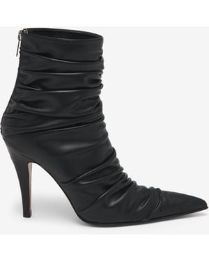 McQueen Stivali Birdee Con Pieghe - Nero