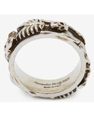 McQueen Ring Dancing Skeleton - Mettallic
