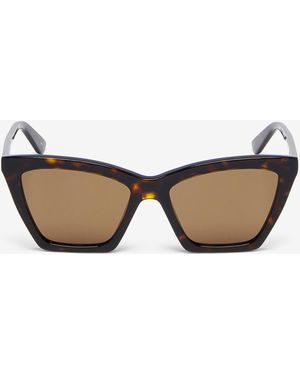 McQueen Occhiali Da Sole Cat-Eye Geometrici Spike - Marrone