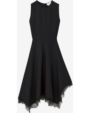 McQueen Asymmetrical Sleeveless Dress - Black