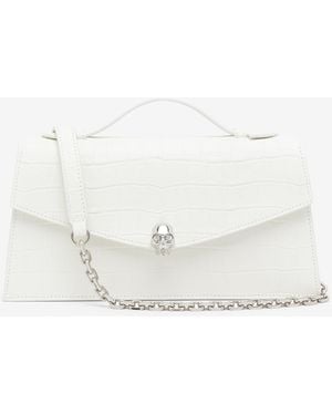 McQueen Borsa Skull Con Manico Superiore - Bianco