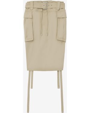McQueen Midi Cargo Skirt - Natural
