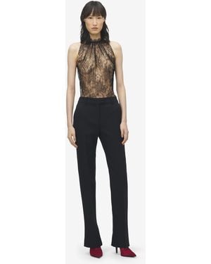 McQueen Couture-Hose Aus Wollseide - Weiß
