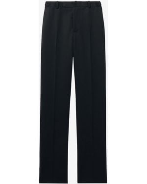 McQueen Wool Barathea Tailored Pants - Black