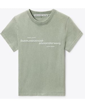 Alexander Wang Mirrored Logo Tee - Green