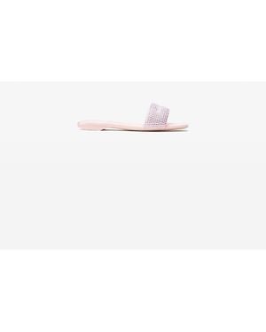 Alexander Wang Satin & Crystal Hotfix Vy Sandals - Pink
