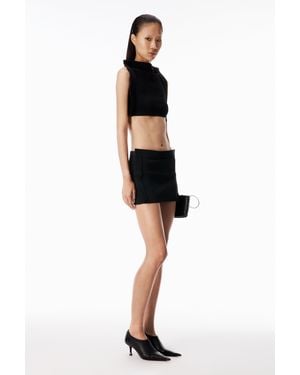 Alexander Wang Frame Sleeveless Crop Top - Black