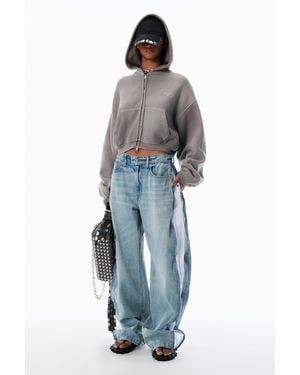 Alexander Wang Bleach Blue Expandable Basketball Mesh Jeans
