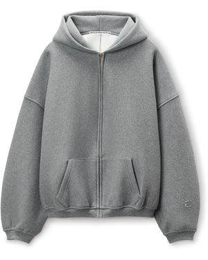 Alexander Wang 'S Star Zip Up Hoodie - Gray