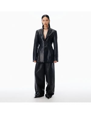 Alexander Wang Tailored Leather Blazer - Black