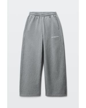 Alexander Wang Mid-Rise Relaxed Sweatpant W/ Logo Print - Gray