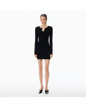 Alexander Wang Metal Logo Minidresss - Black