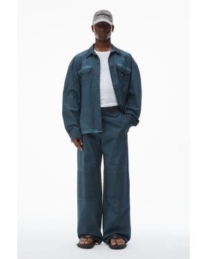 Alexander Wang Slim-leg Trousers In Cotton - Blue