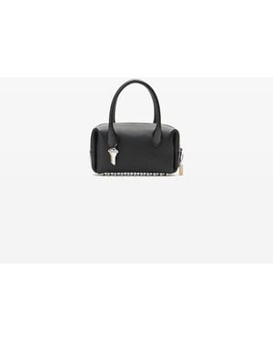 Alexander Wang Leather Roux Small Top Handle Bag - Black