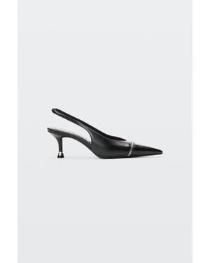 Alexander Wang Slasher 65Mm Zip Slingback - Black