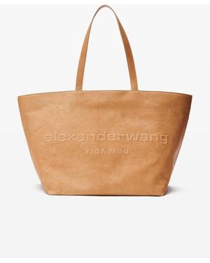 Alexander Wang Beige Leather Punch Tote - Natural