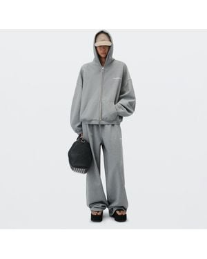 Alexander Wang Logo Print Mid-Rise Oversized Sweatpant - Gray