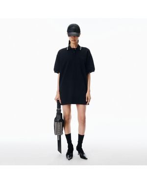 Alexander Wang Relaxed Polo Cotton Minidress - Black