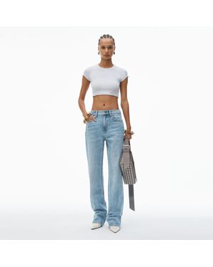 Alexander Wang Ez Mid-Rise Straight-Leg Jeans - Blue