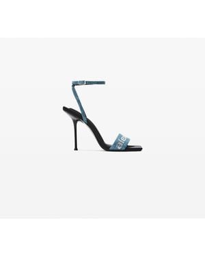 Alexander Wang Julie 105Mm Billboard Denim Sandal - White